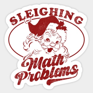 Sleighing Math Problems Sticker